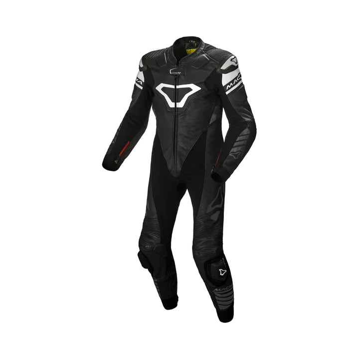 Macna Tracktix Black/White One Piece Motorcycle Track Suit main