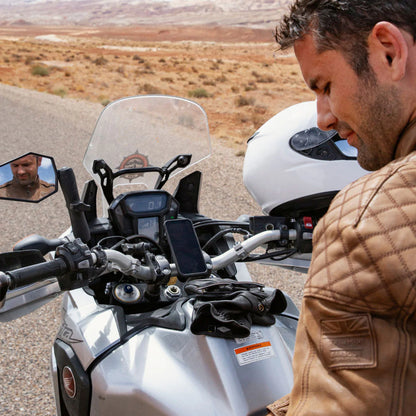 Peak Design Motorcycle Bar Mount Phone Holder real life use