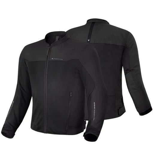 Shima OPENAIR Men Black Mesh Jacket for motorcycle double view