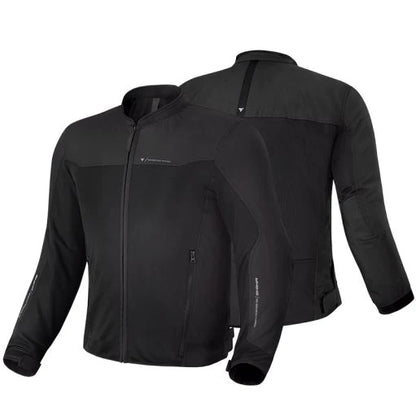 Shima OPENAIR Men Black Mesh Jacket for motorcycle double view