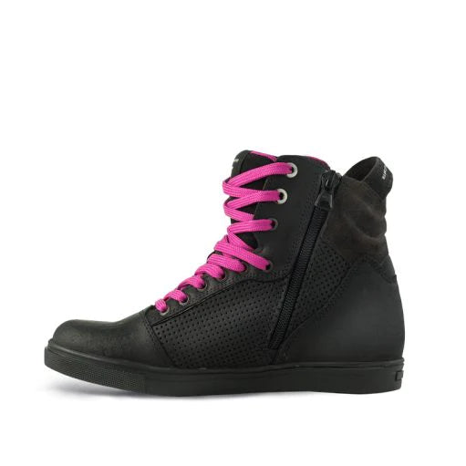 Shima REBEL WP Women Black Waterproof Shoes for motorcycle riding left view