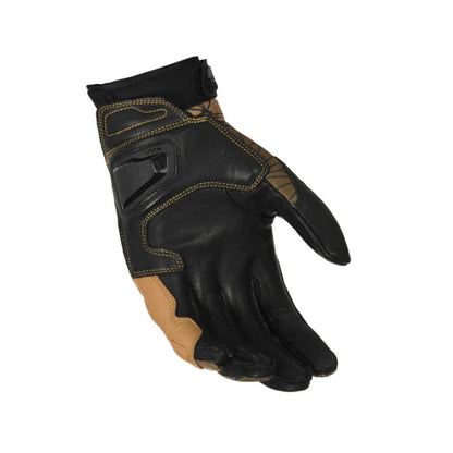 Macna Rocco Black/Brown/Silver Glove for motorcycles rear view