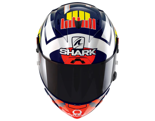 Shark Race-R Pro GP Carbon Zarco Signature Blue White Red Motorcycle top view