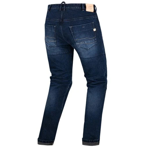 Shima DEVON Men Dark Blue Reinforced Jeans for motorcycles rear view