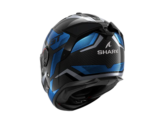 Shark Spartan GT Pro Carbon Ritmo Black Blue Grey Helmet Motorcycle top view