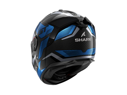 Shark Spartan GT Pro Carbon Ritmo Black Blue Grey Helmet Motorcycle top view