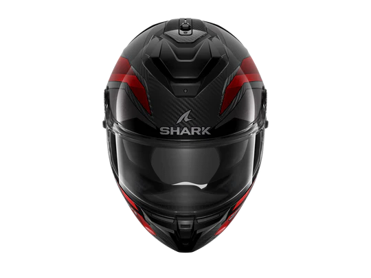 Shark Spartan GT Pro Carbon Ritmo Black Red Grey Helmet Motorcycle top view