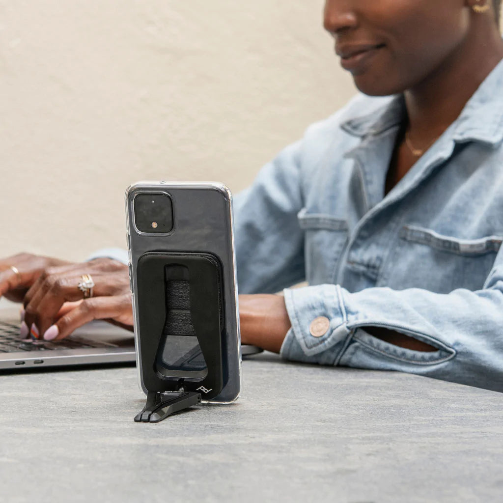 Peak Design Universal Adapter For motorcycles when used with a phone stand
